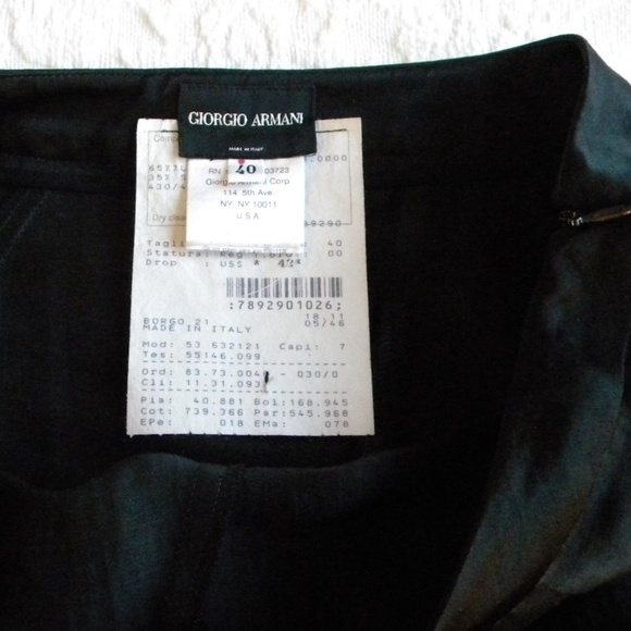 ARMANI Black Label Godet Silk Skirt sz M 40 New - Picture 3 of 6
